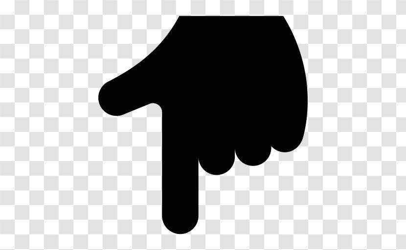 Index Finger Thumb Point - Black And White - Silhouette Transparent PNG