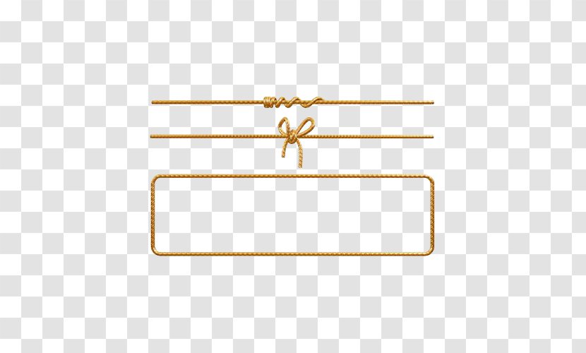 Rope Clip Art - Line - Gold Bow Dividing Transparent PNG