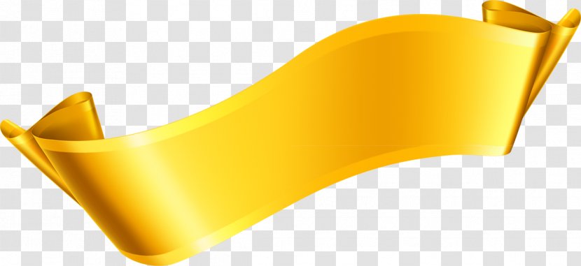 Banner Ribbon Clip Art - Yellow Transparent PNG