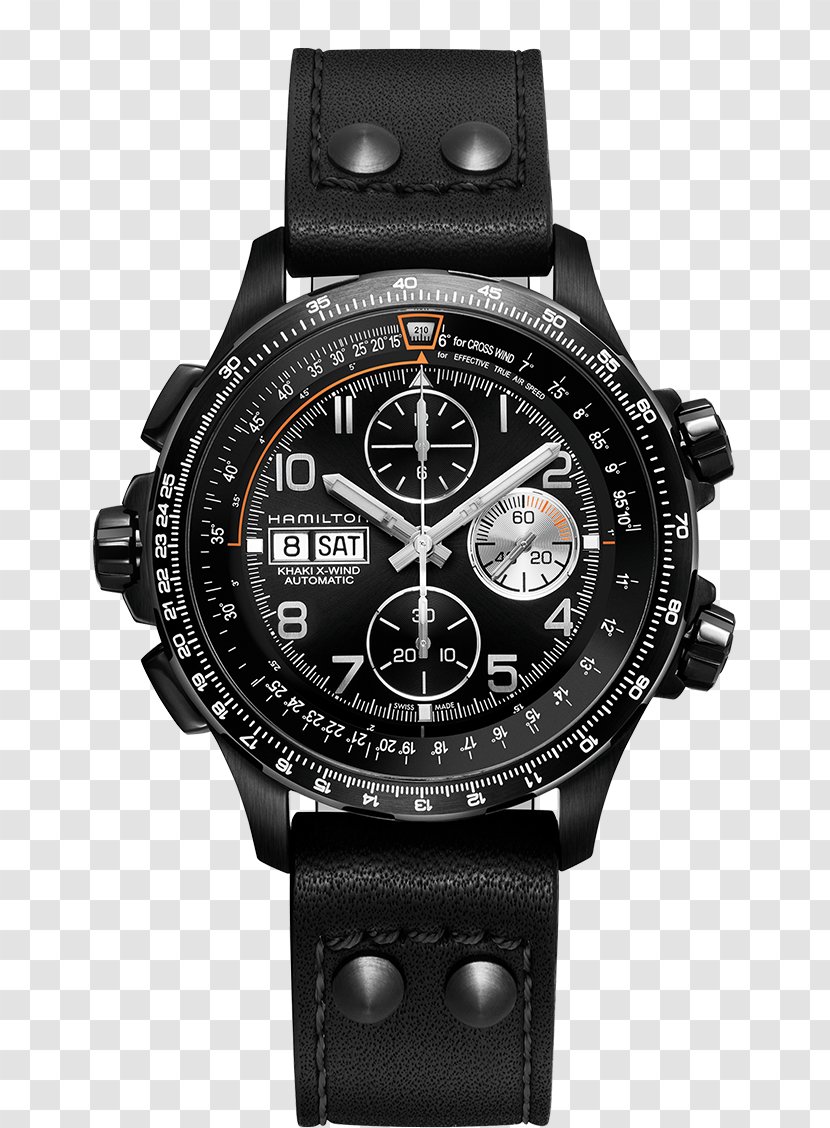 Hamilton Men's Khaki Aviation X-Wind Auto Chrono Chronograph Watch Company Automatic Transparent PNG