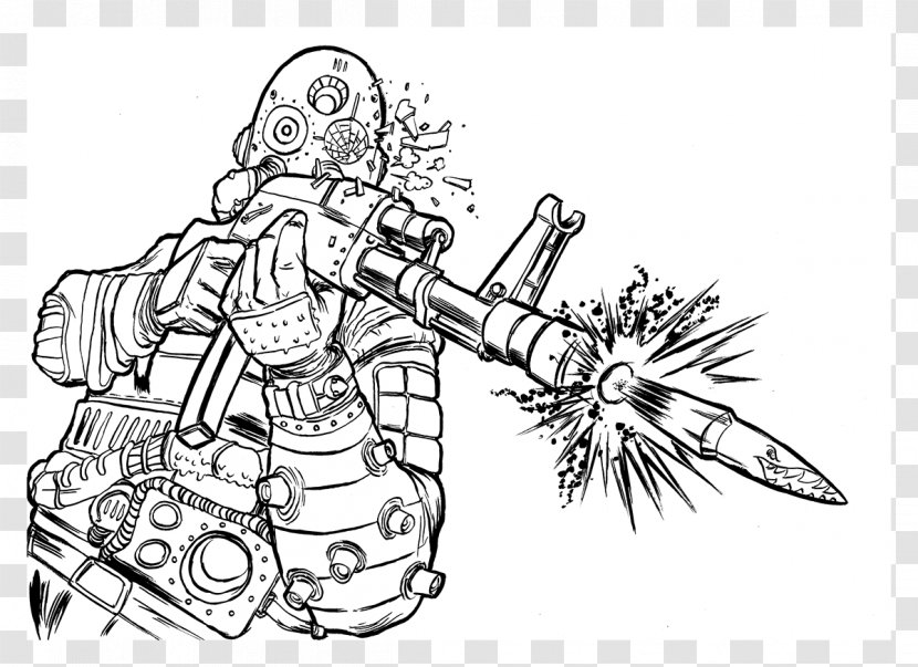 Line Art Drawing Cartoon /m/02csf - White - Mr Bullet Bill Transparent PNG