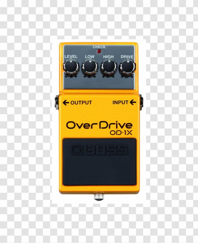 Effects Processors & Pedals Distortion BOSS OD-1X OverDrive Boss Corporation SD-1 Super Overdrive - Tree - Guitar Transparent PNG