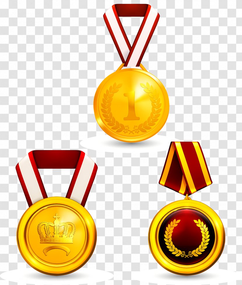 Gold Medal Icon - Yellow Transparent PNG