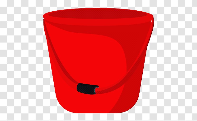Red Plastic Bucket Drinkware Transparent PNG
