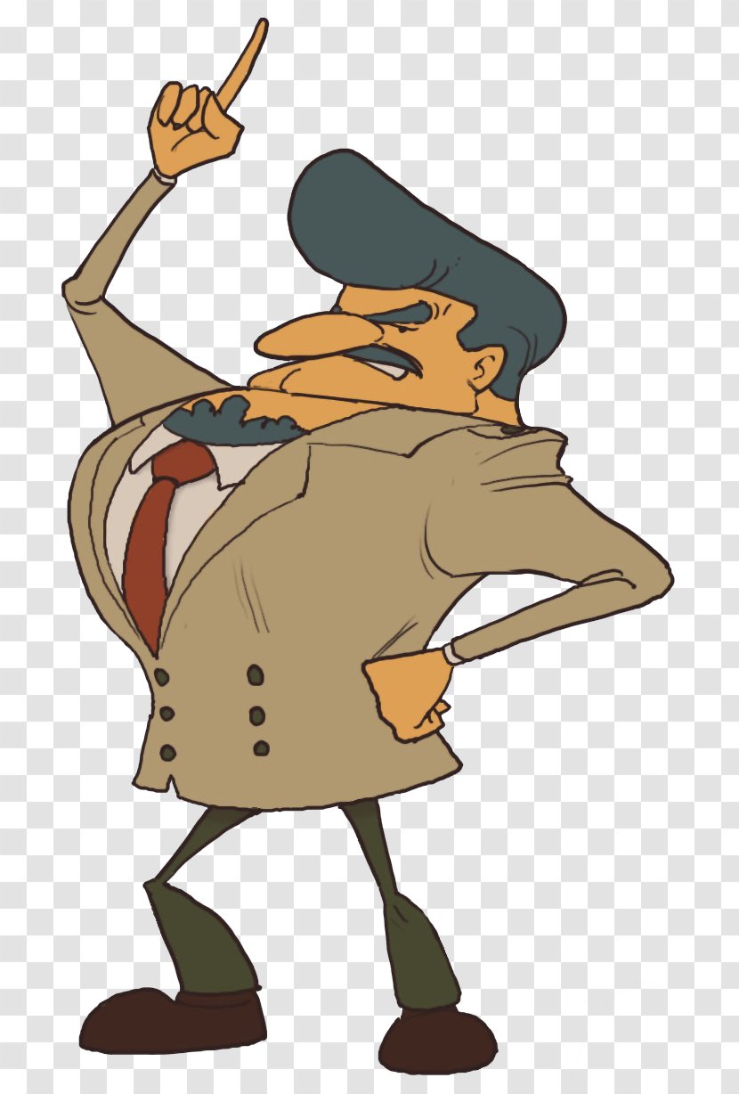 Professor Layton And The Last Specter Azran Legacies Miracle Mask Inspector Clamp Grosky Hershel - Finger Transparent PNG