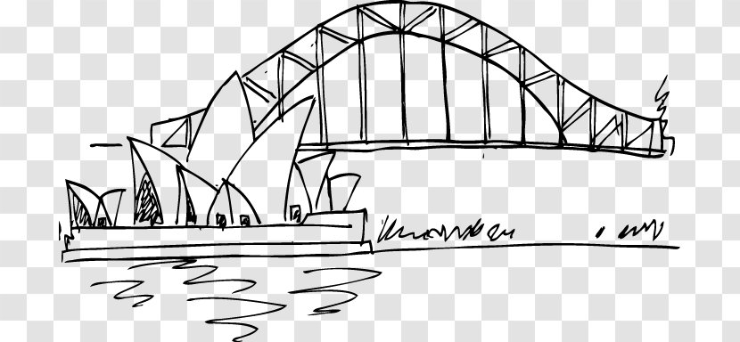 Sticker Wall Decal Adhesive - Line Art - Sydney Opera House Transparent PNG