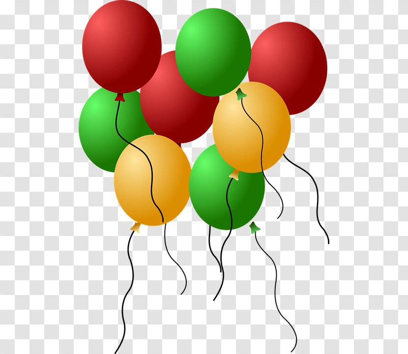 Clip Art - Birthday - Bunteluftballons Transparent PNG