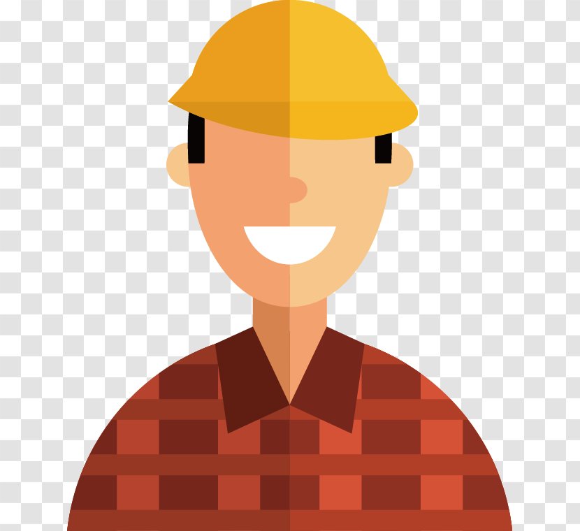 Hard Hat Laborer Cartoon Clip Art - Human Behavior - Worker Avatar Transparent PNG