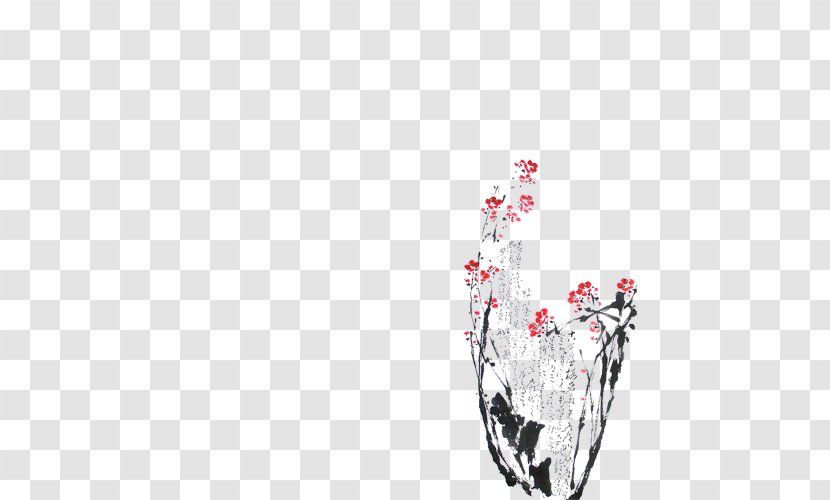 Ink Wash Painting Image Plum Blossom - 梅花 Transparent PNG