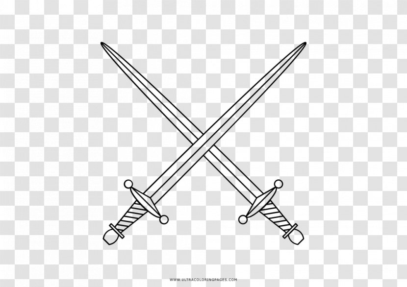Sword Coloring Book Drawing Knight Transparent PNG