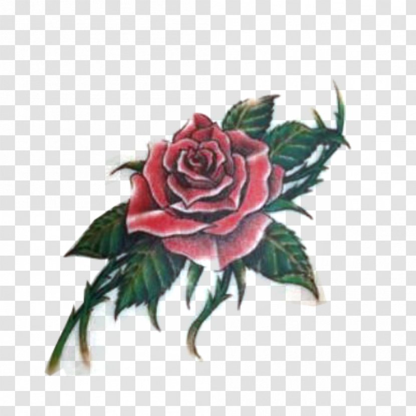 Sleeve Tattoo Black Rose Old School (tattoo) - Floral Design Transparent PNG