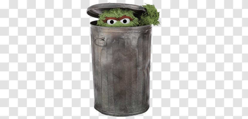 Oscar The Grouch Rubbish Bins & Waste Paper Baskets Grouches Elmo - Sesame Street Characters - Recycling Bin Transparent PNG