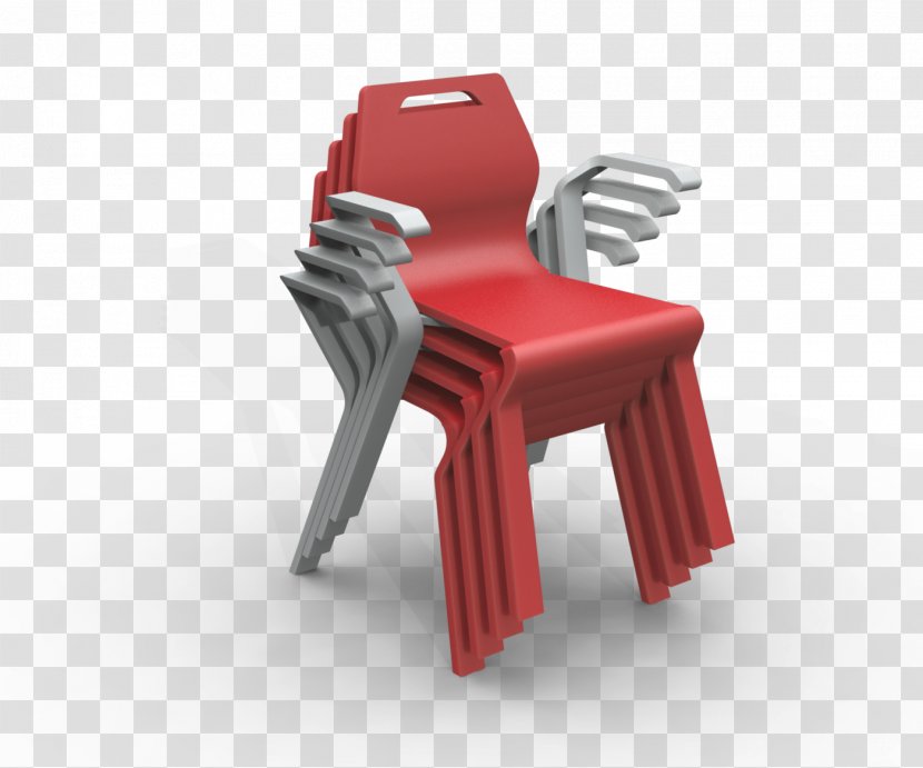 Chair Plastic - Red Transparent PNG