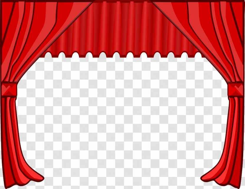 Theatre Cinema Theater Drapes And Stage Curtains Clip Art - Drawing - Movie Transparent PNG