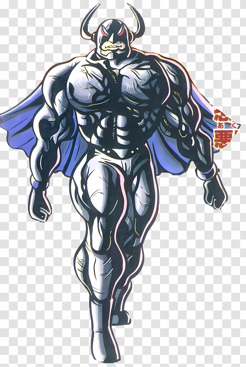 Black Shadow - Muscular Character With Cape Transparent PNG