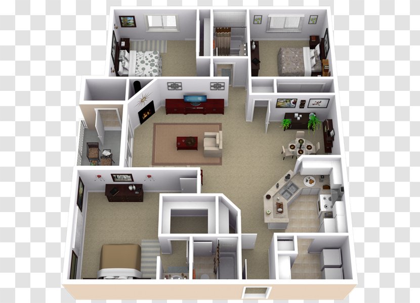 House Plan Apartment Floor - Bathroom Transparent PNG