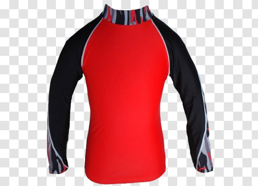 Long-sleeved T-shirt Jersey Sleeveless Shirt - Red Transparent PNG