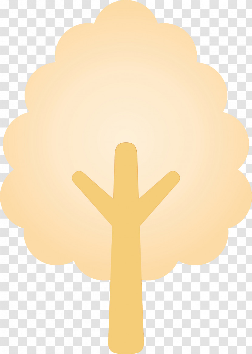 Yellow Cloud Cross Symbol Tree Transparent PNG