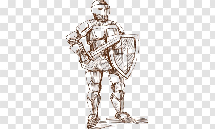 Middle Ages Knight Body Armor - Armour - Hand-painted Warrior Transparent PNG