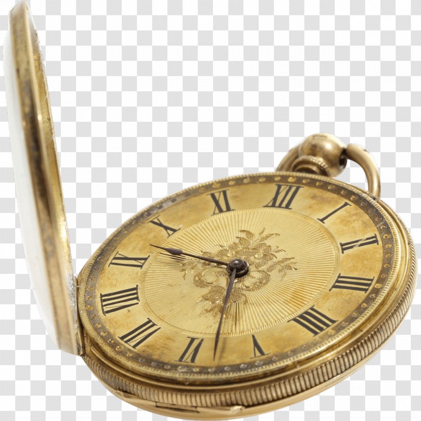 Pocket Watch Clock Gold - Brass Transparent PNG