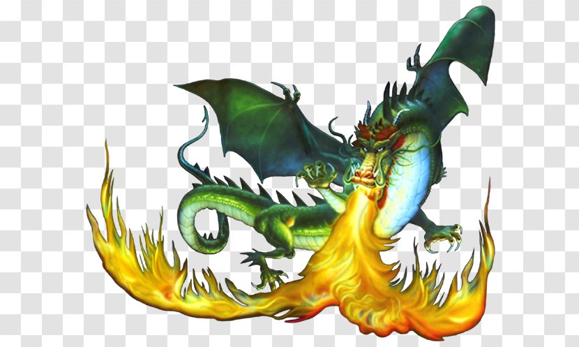 Fire Breathing Dragon Clip Art - Green S Transparent PNG