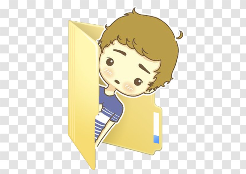 Drawing One Direction Caricature Icon - Yellow - Folder Transparent PNG