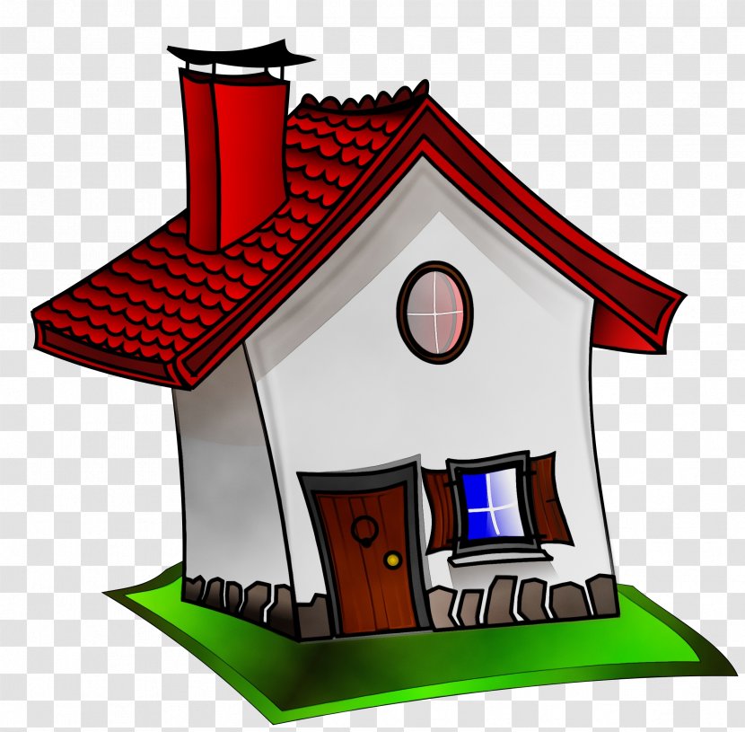 House Clip Art Cartoon Roof Home - Watercolor - Facade Building Transparent PNG