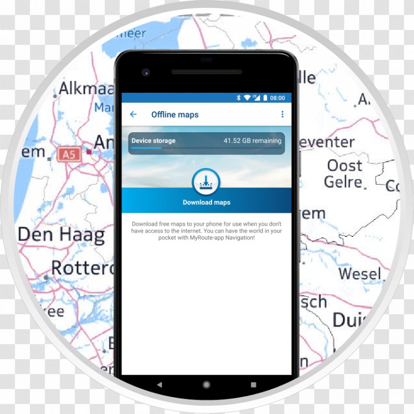 Smartphone Mobile Phones Road Map Navigation - Cartoon - App Transparent PNG