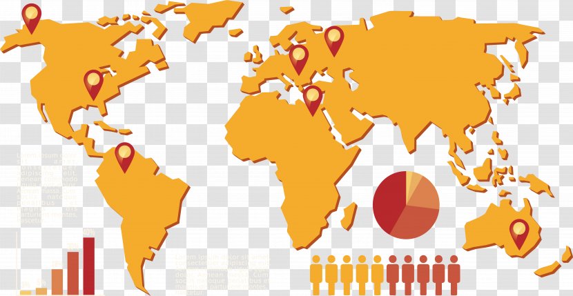 Globe World Map Continent - Stock Photography - Yellow Transparent PNG