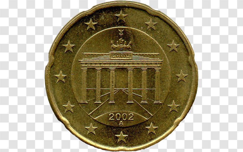 20 Cent Euro Coin Brandenburg Gate German Coins Transparent PNG