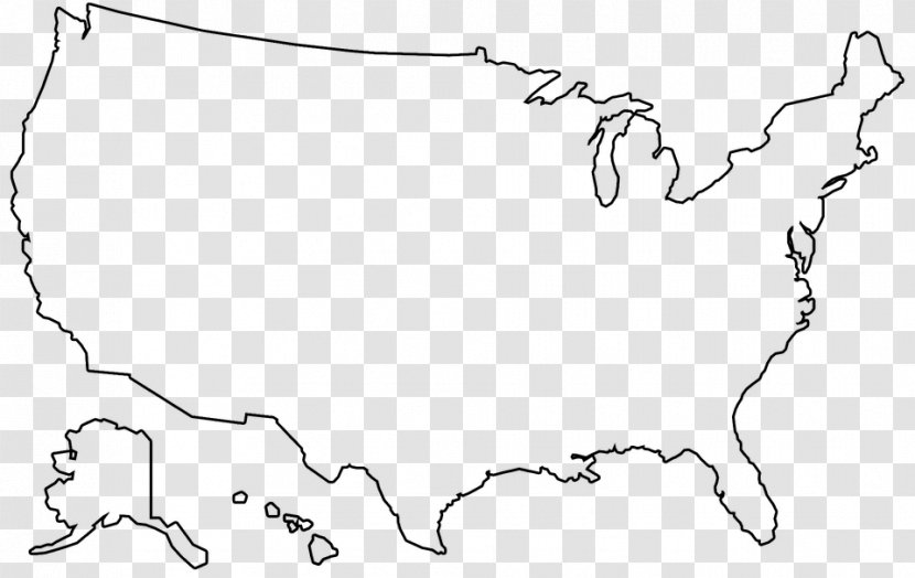 United States Blank Map Clip Art - Silhouette - About Us Transparent PNG