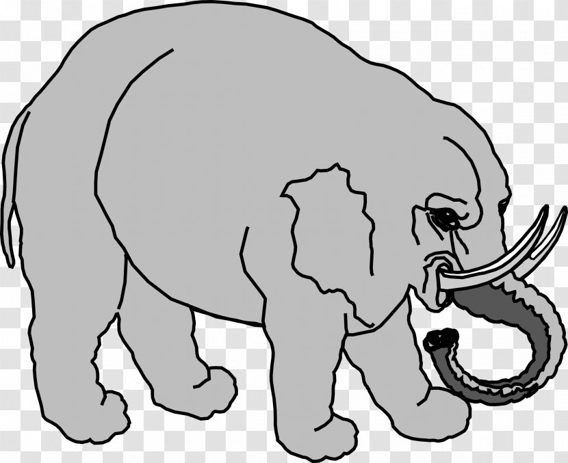 Clip Art Vector Graphics Illustration Elephant - Drawing Transparent PNG