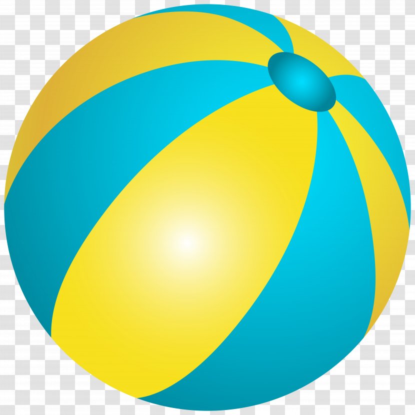 Beach Ball Clip Art - Yellow - Image Transparent PNG