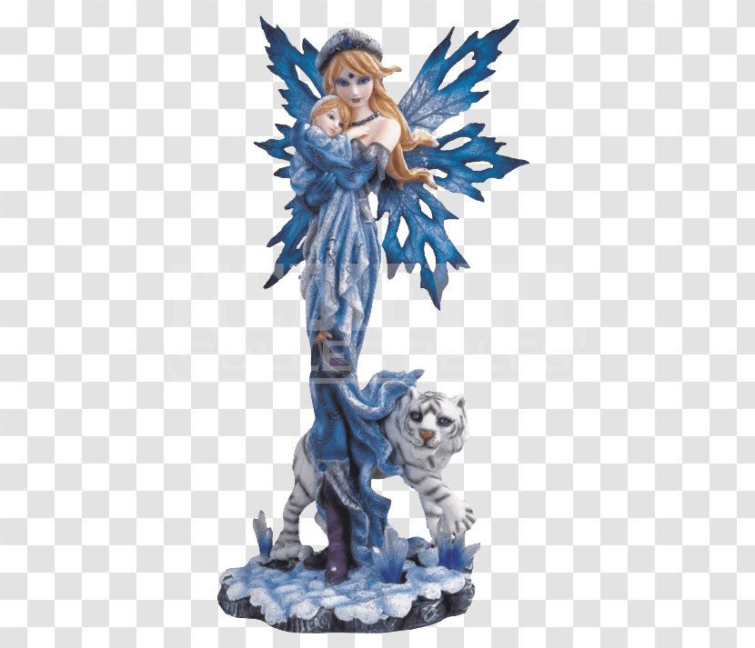 The Fairy With Turquoise Hair Figurine Statue White Lion - Amy Brown Transparent PNG