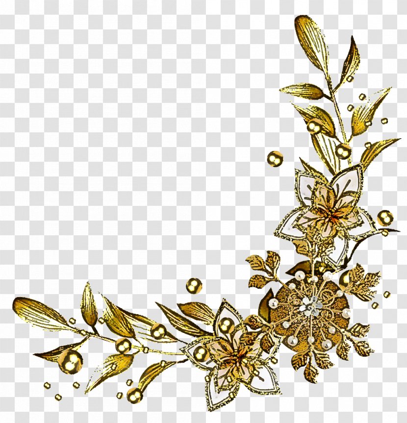 Plant Leaf Flower Ornament Metal - Jewellery Transparent PNG