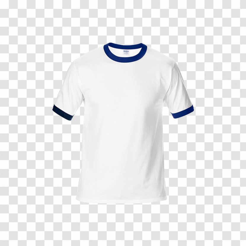 Ringer T-shirt Navy Blue White - Tshirt Transparent PNG