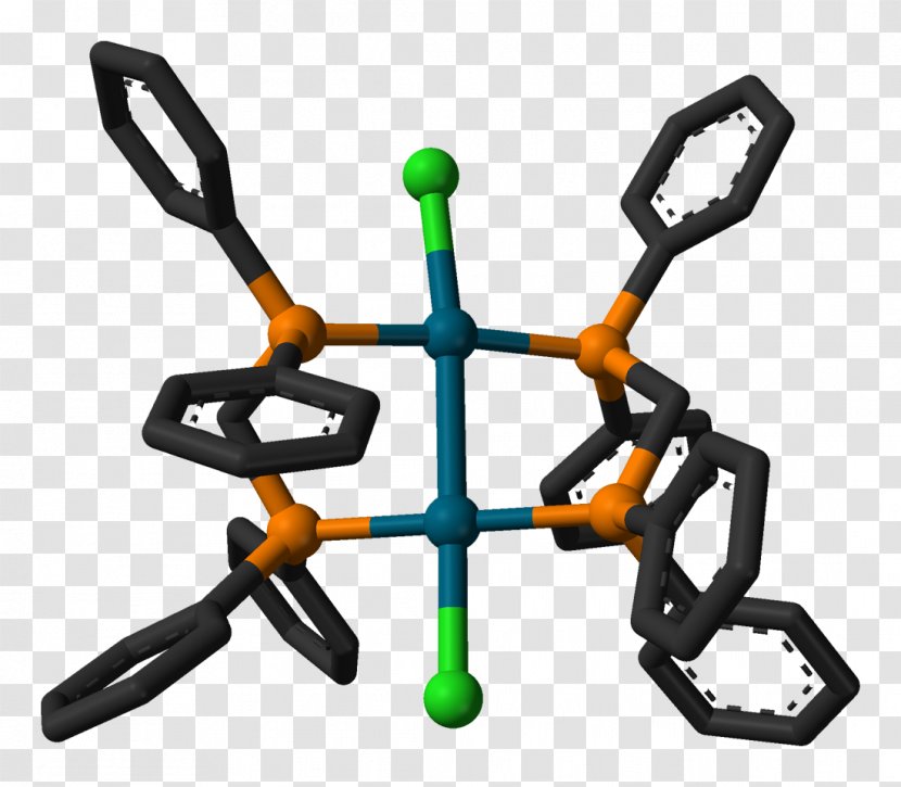 Bis(diphenylphosphino)methane Ligand 1,2-Bis(diphenylphosphino)ethane Diphosphines Ball-and-stick Model - Bisdiphenylphosphinomethane - Cone Angle Transparent PNG