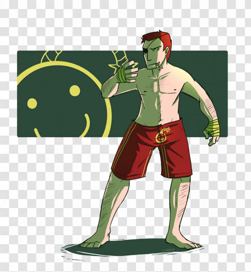 Cartoon Character Fiction - Green - Jerk Transparent PNG