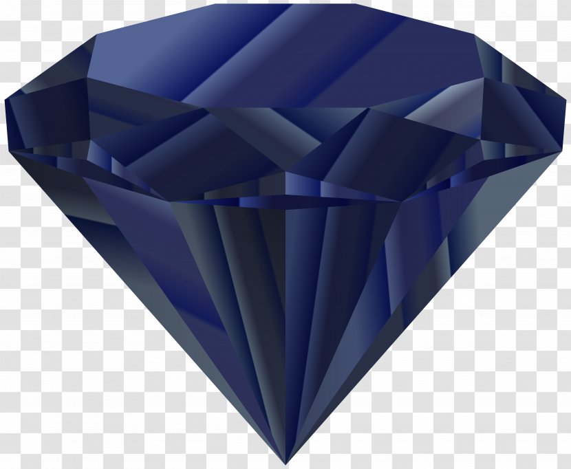 Blue Diamond Gemstone Jewellery Clothing - Dark Clip Art Image Transparent PNG