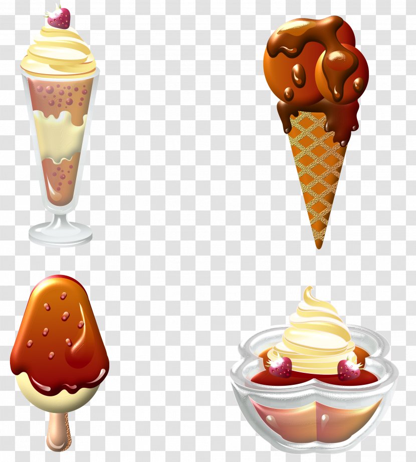 Sundae Ice Cream Knickerbocker Glory Art - Dame Blanche Transparent PNG