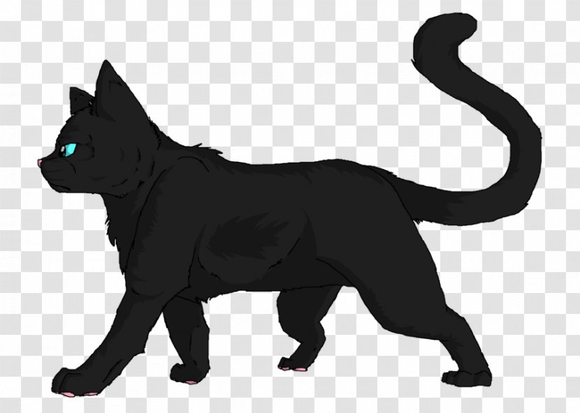 Black Cat Dog Whiskers Kitten - Tree Transparent PNG