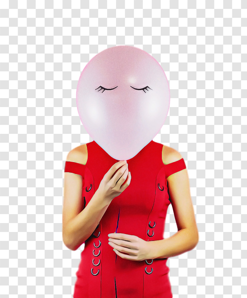 Red Facial Expression Pink Cartoon Smile Transparent PNG