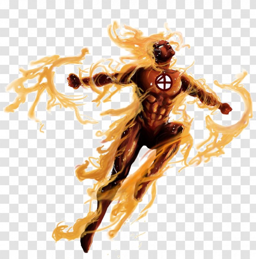 Human Torch Invisible Woman Mister Fantastic - Fictional Character Transparent PNG