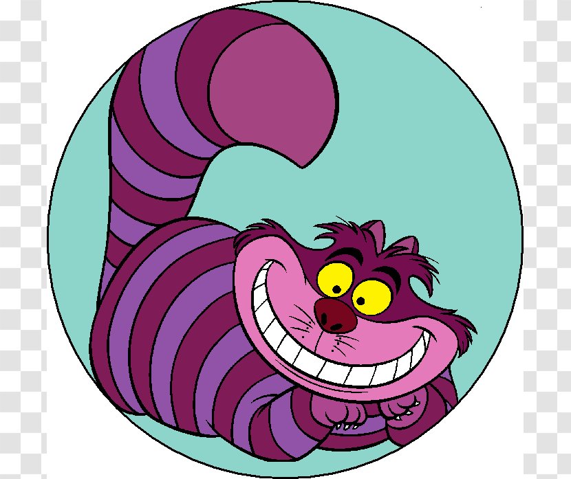 Alice In Wonderland Alices Adventures Cheshire Cat King Of Hearts White Rabbit - Purple Cartoon Transparent PNG