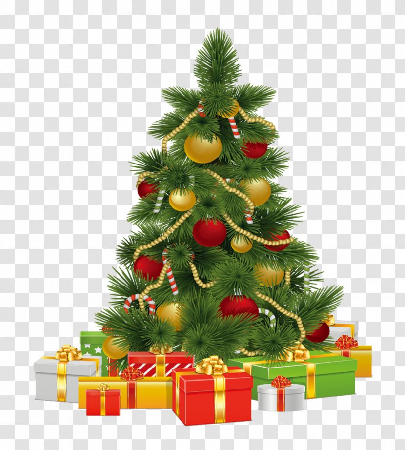 Christmas Tree Gift Illustration - Holiday - With Gifts Transparent PNG