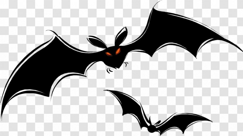 Bat Cartoon - Silhouette - Wing Logo Transparent PNG