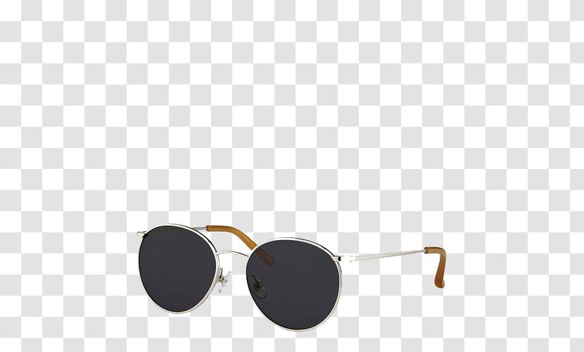 Sunglasses Designer Lens - Vision Care - Black Retro Round Frame Transparent PNG
