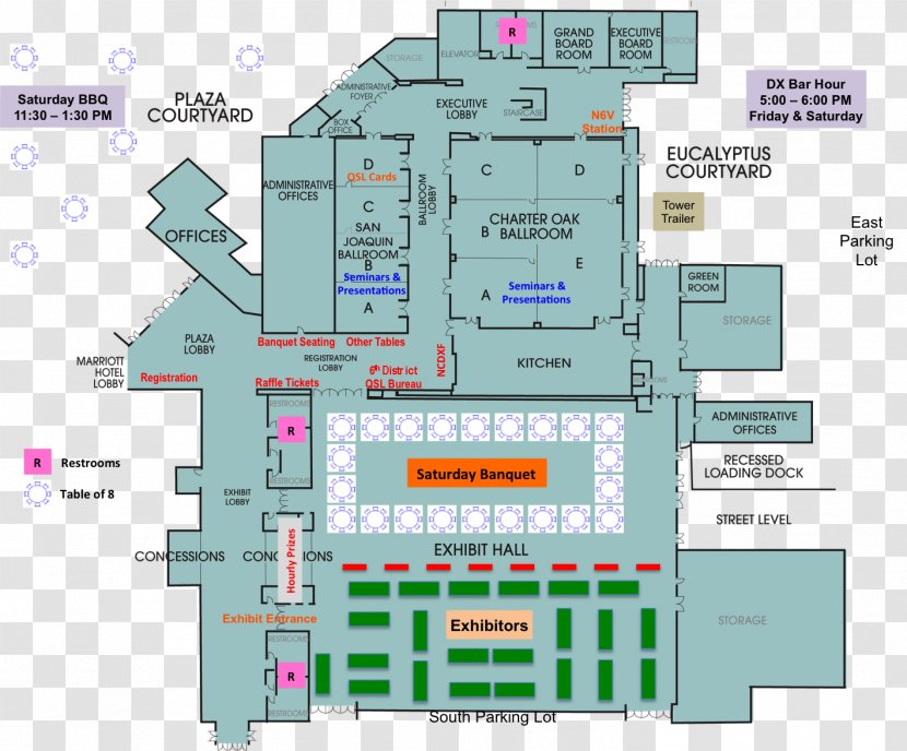Visalia Convention Center Floor Plan - Map - Toy Exhibition Hall Transparent PNG