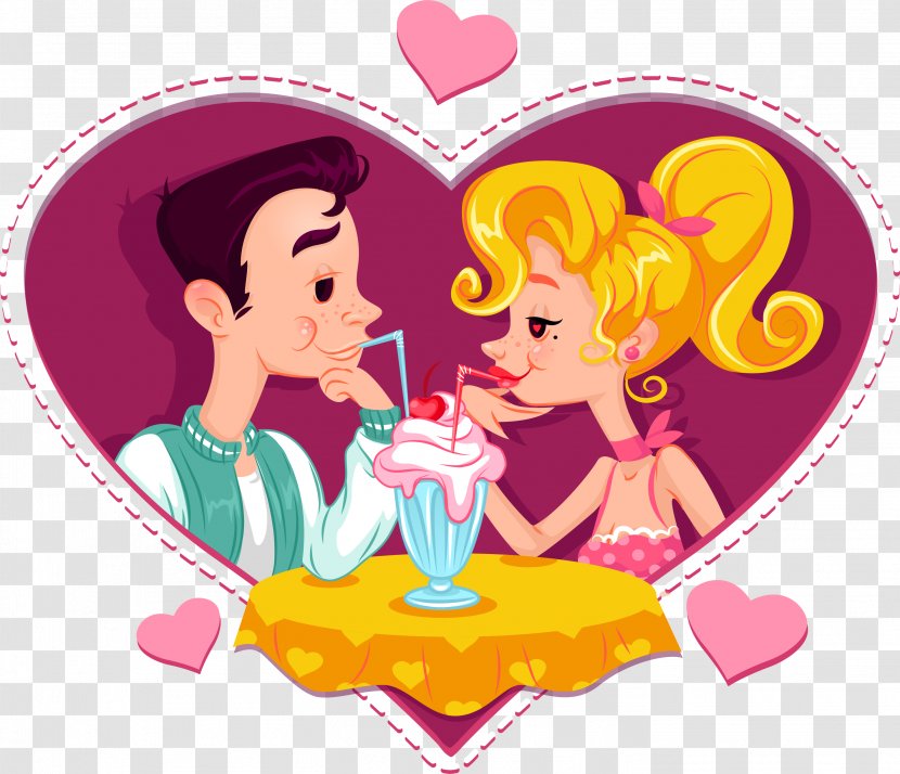 Couple - Cartoon - Sweet Dating Transparent PNG