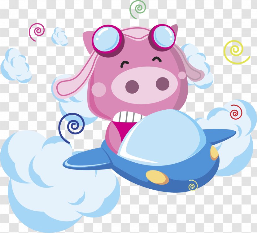 Domestic Pig - Cartoon Transparent PNG